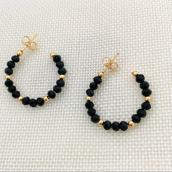 Beaded Hoop Earrings - Picture 4 of 7